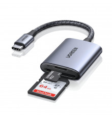 Картридер | 2-в-1 | SD/MicroSD/TF | UGREEN CM401 | Type-C